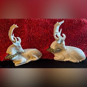 Beautiful White Deers